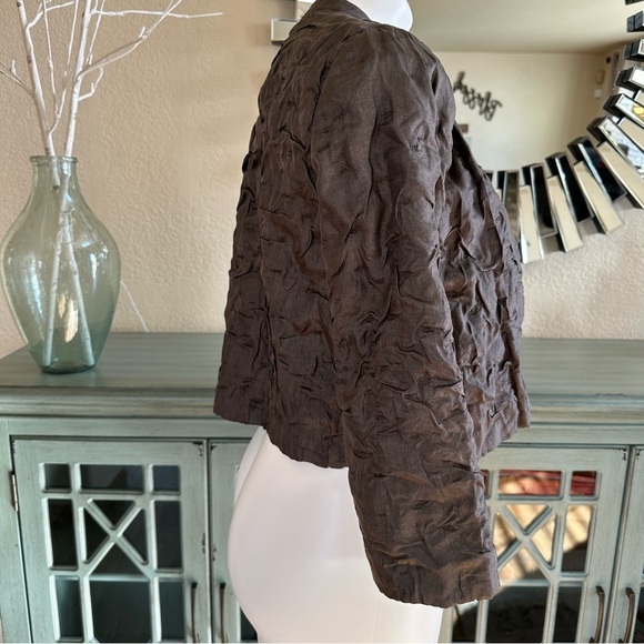 EILEEN FISHER 100% Silk Blazer SZXS - Picture 3 of 6